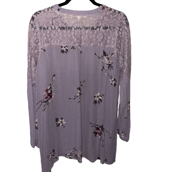 𝅺jolt LAVENDER FLORAL TUNIC SIZE OX - Picture 2 of 2
